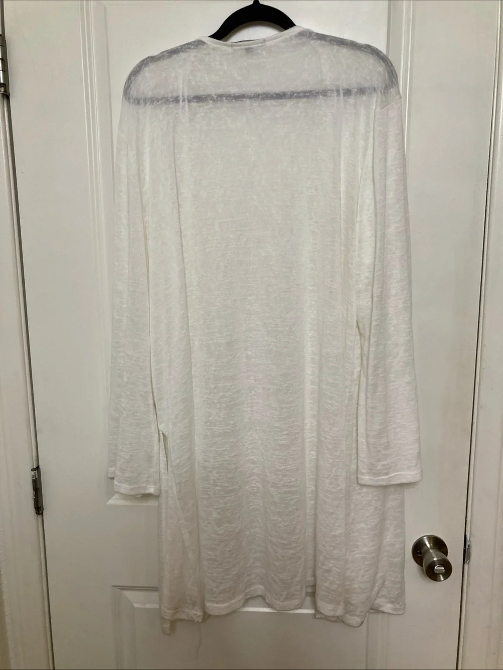 Ambiance White Cardigan Duster Sheer Coastal Resort Angel Swim Size 3X